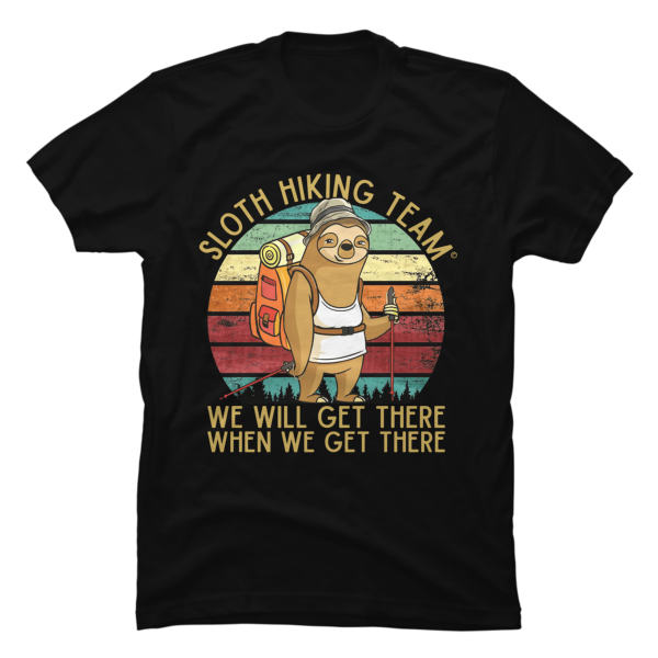 sloth hiking team t shirt